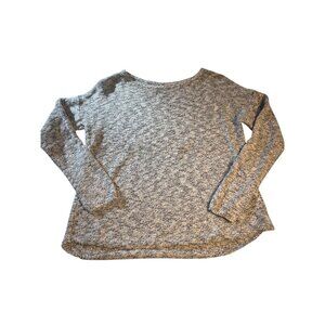 Banana Republic Womens Gray & White Knit Sweater M Made Of Italian Yarn